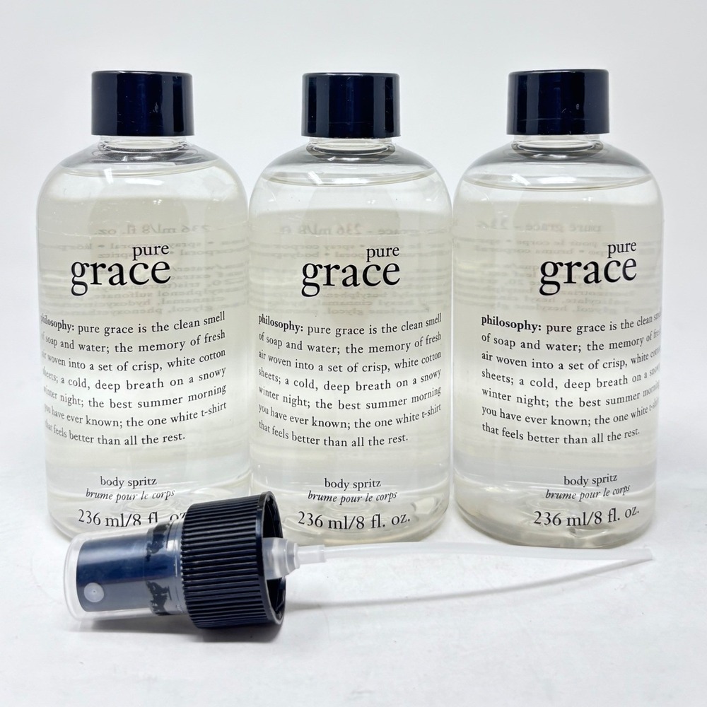3 Philosophy Pure Grace Body Spritz 8oz Fragrance Mist New